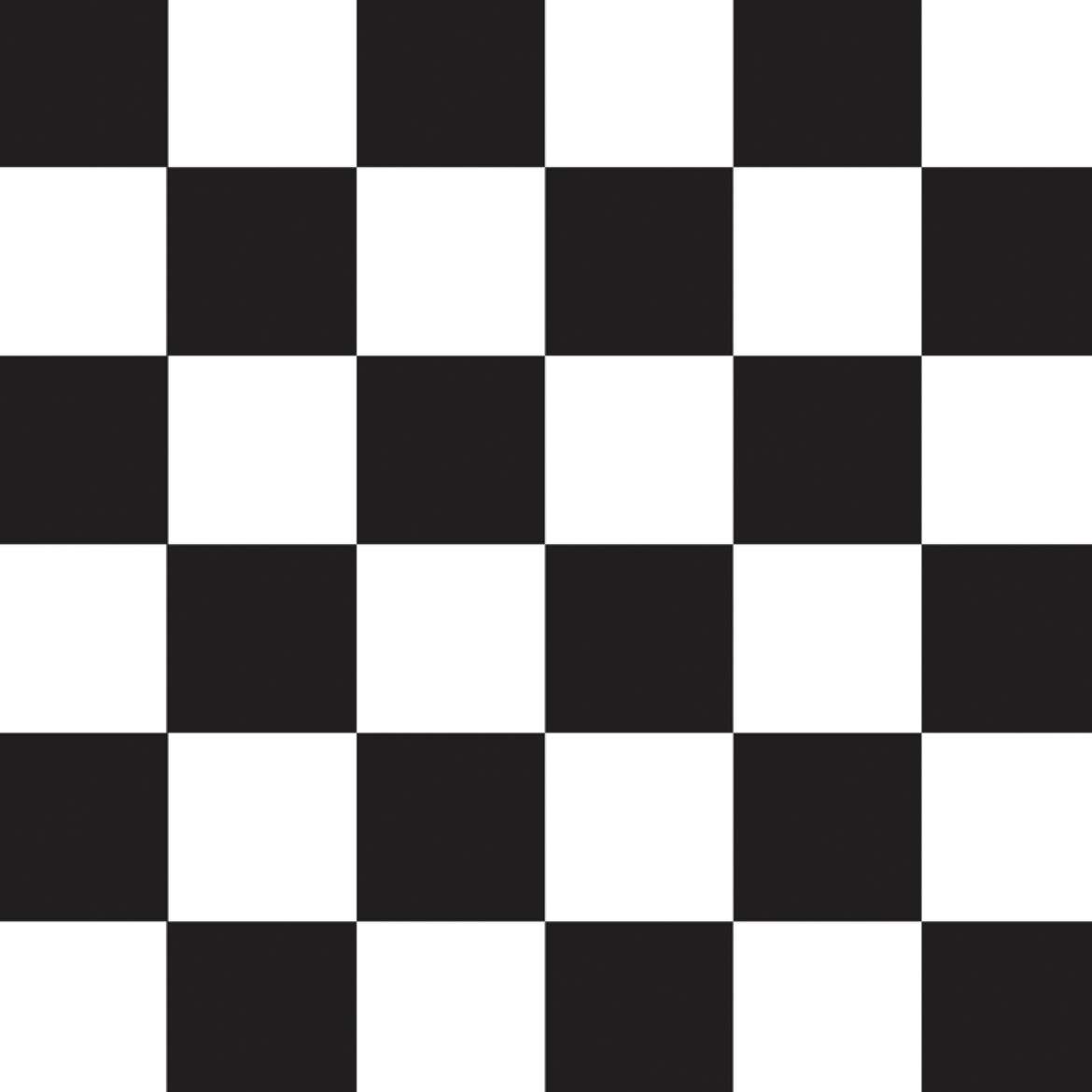 Black and White Checkerboard Print